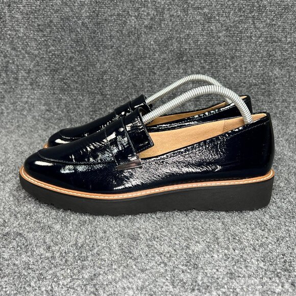Naturalizer Adaline Loafers Womens Size 10 Dark Blue Patent Leather Slip On Shoe - Picture 4 of 12